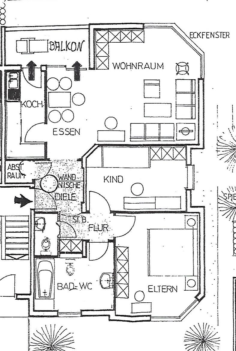 Die Aufteilung der Wohnung